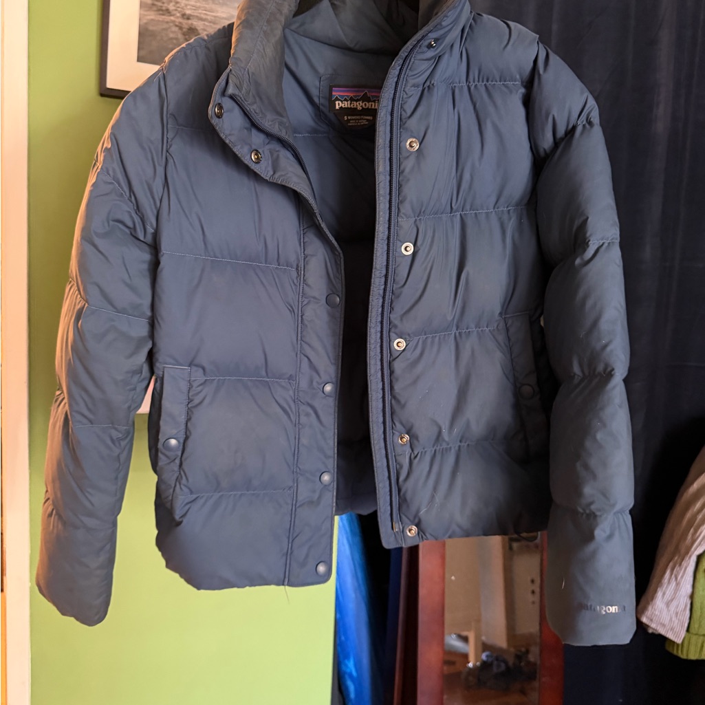 Patagonia Silent Down Blue Jacket Size Small